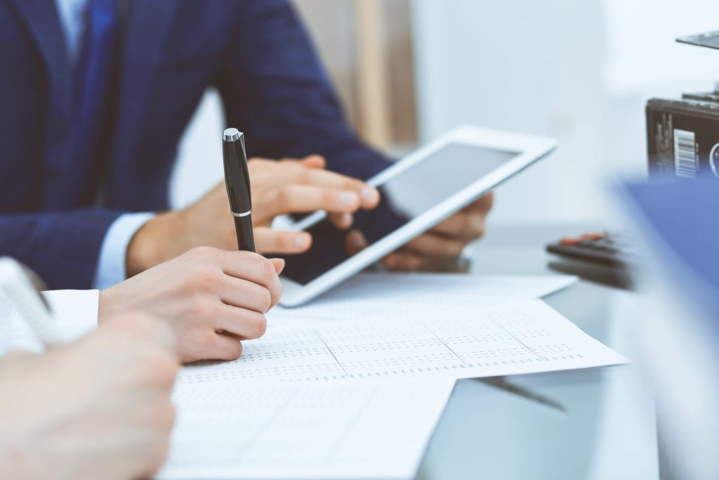 Business people having a meeting